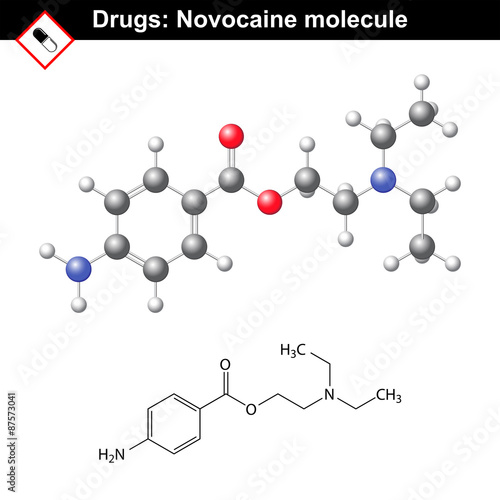 Novocaine molecule - anesthetic agent