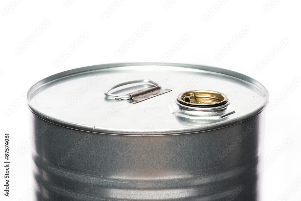 Chemicals drum over the white background