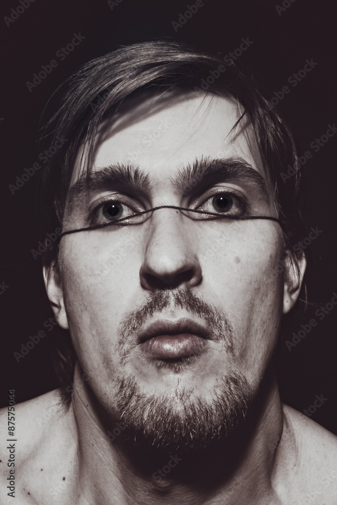 Strange portrait of a young man Strange portrait of a young man