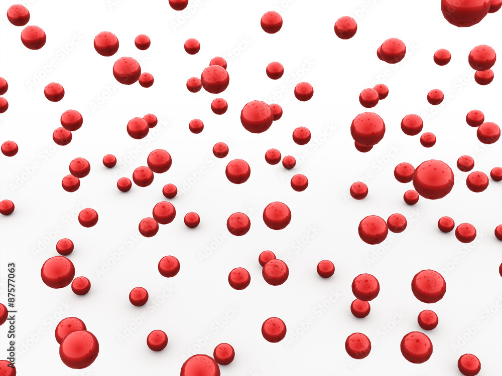 Red abstract spheres background Red abstract spheres background