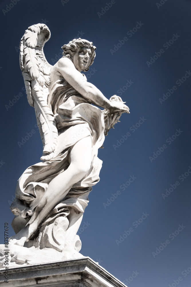Angel with Thorn Crown statue, Sant Angelo bridge, Rome. Angel with Thorn Crown statue, Sant Angelo bridge, Rome.