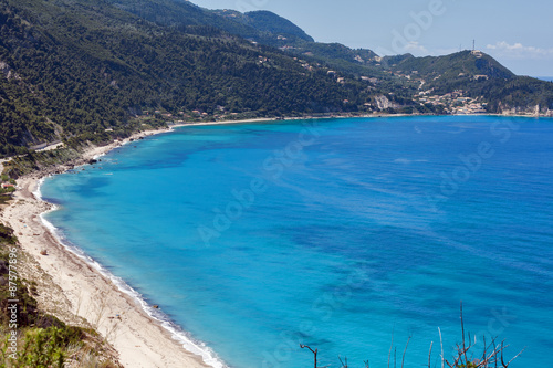 Blue beaches around Agios Nikitas village, lefkada © hdesislava