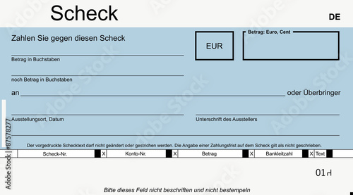 Scheck blau