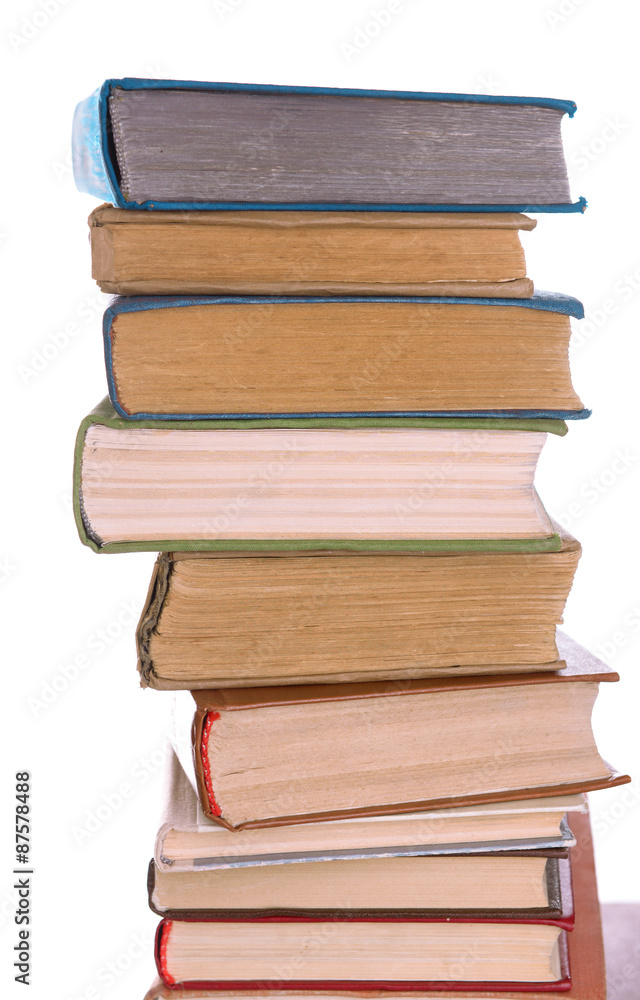 Heap of books on light background Heap of books on light background