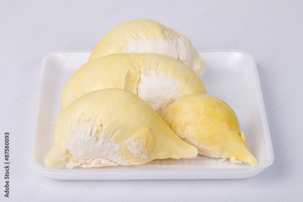 King of fruits, durian on white background King of fruits, durian on white background