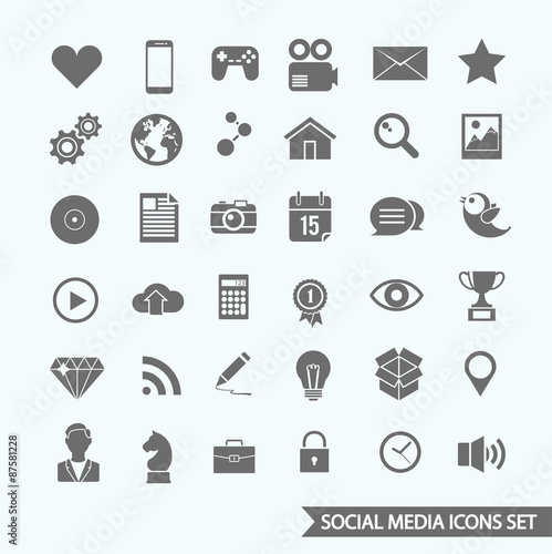 Social media vector icons.