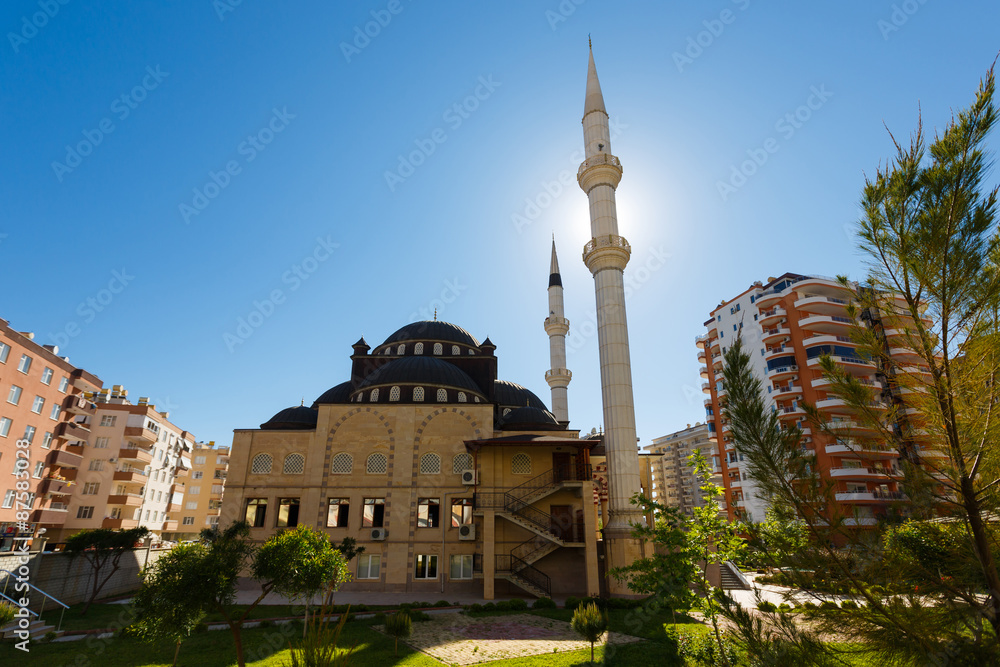 Obraz premium The Mosque in the province of Mahmutlar, Alanya