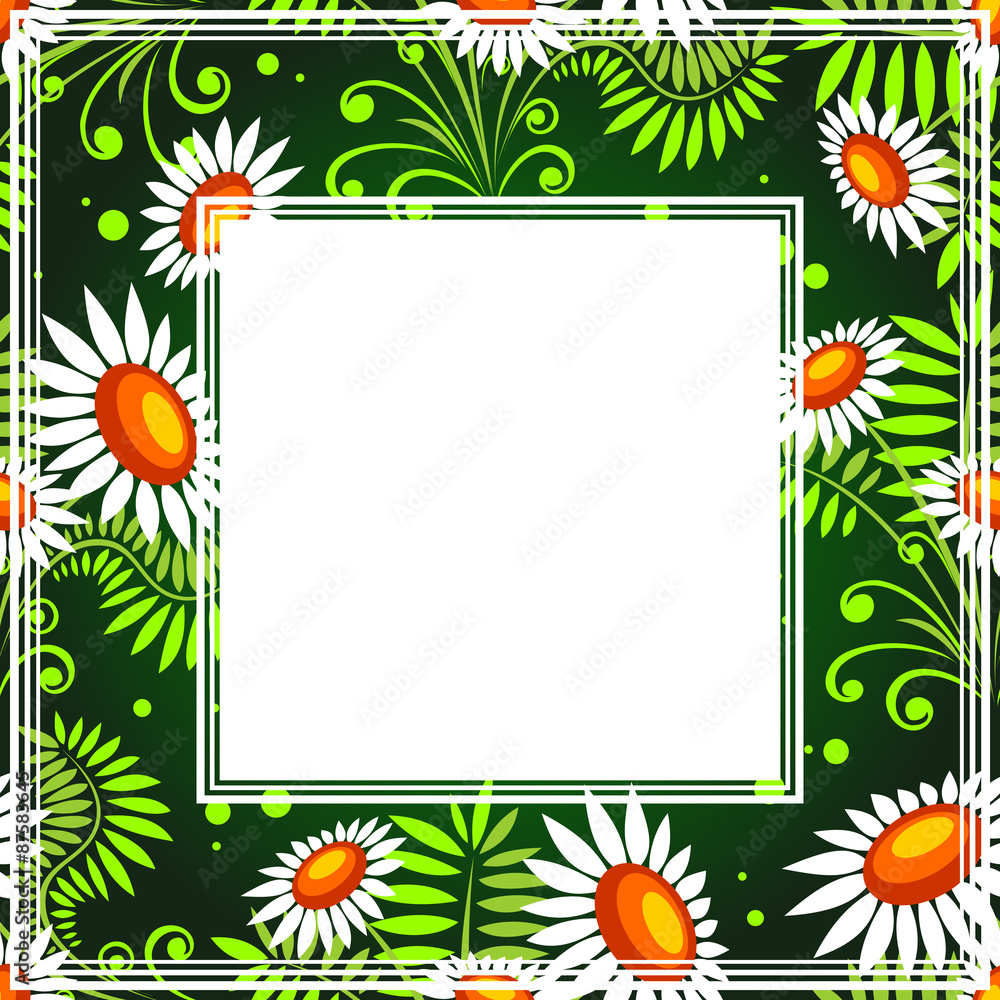 green floral border green floral border