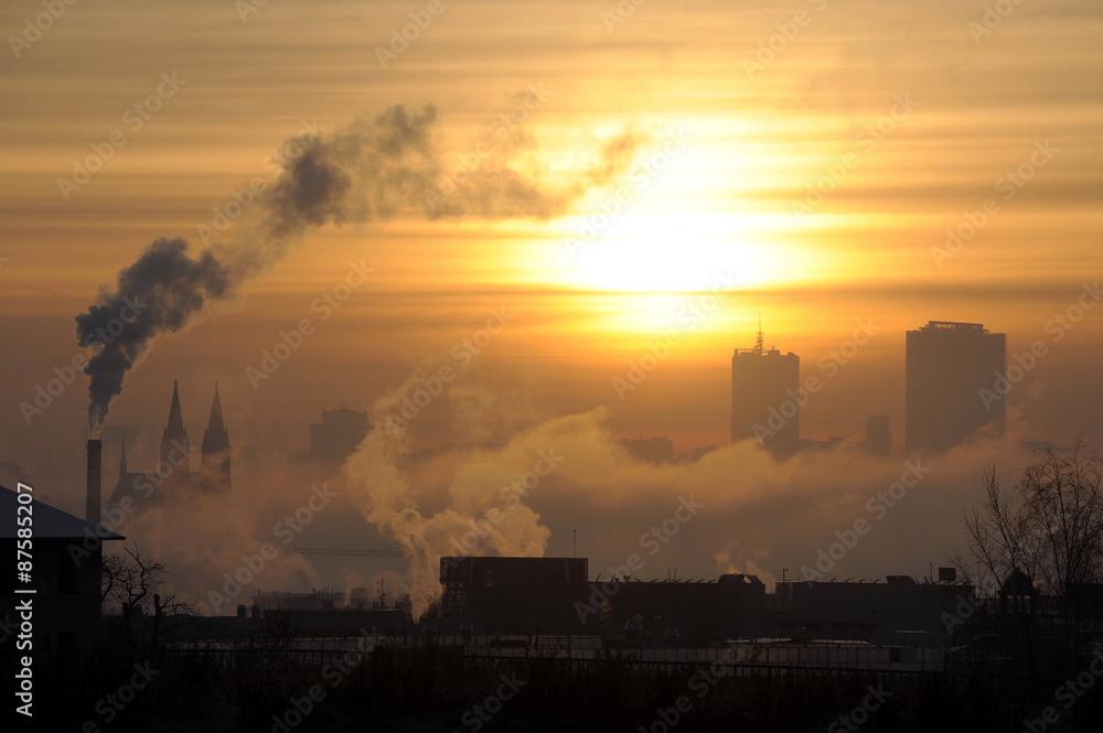 Morning inversion in Prague