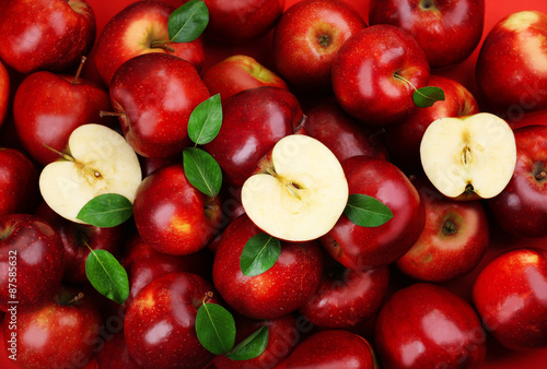 Red apples background