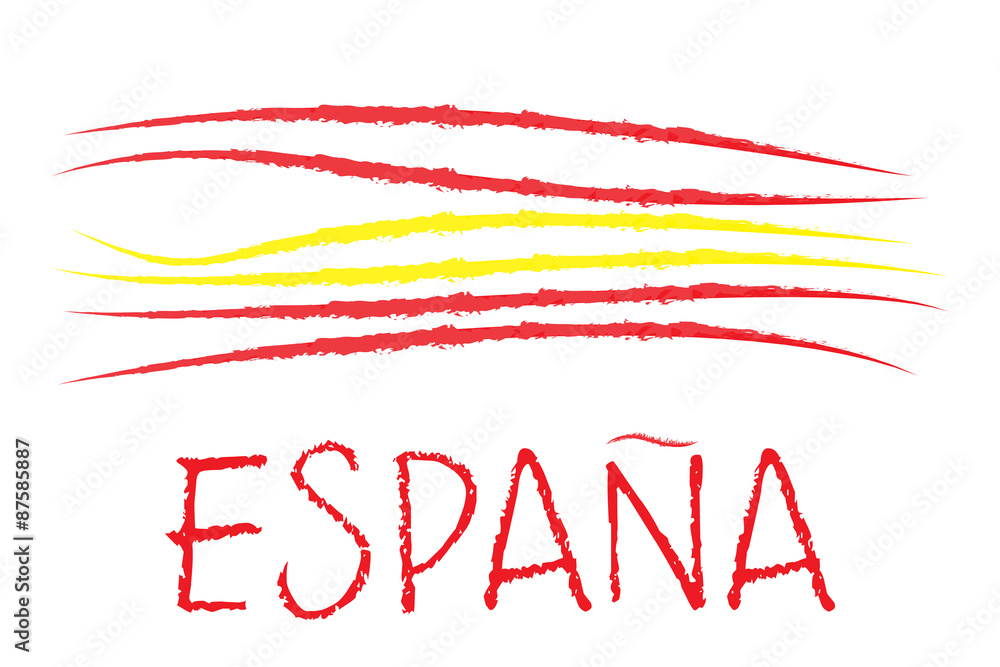 España text whit yellow and red colors vector España text whit yellow and red colors vector