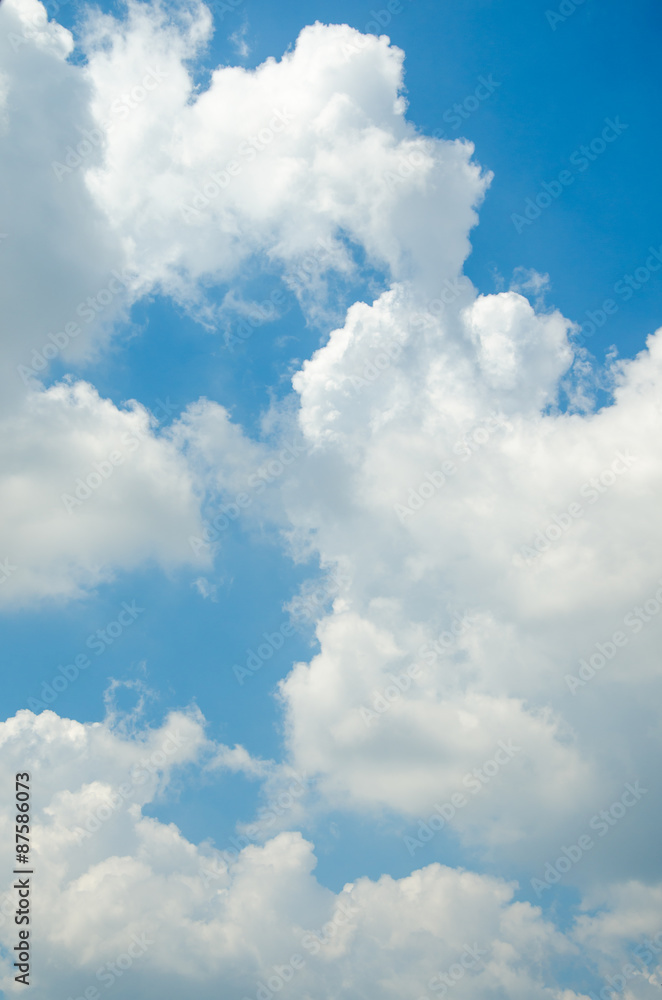 Obraz premium Cloudy Blue Sky , Imagination shape of cloud