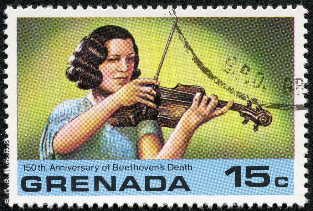 150th Anniversary of Beethoven Death shows woman violinist