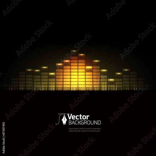 vector sound wave, abstract pulse background