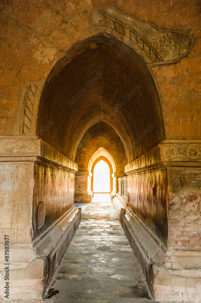 Light at end of tunnel in ancient Htilo Minlo pagoda, Crchaeolog
