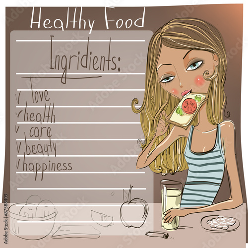 eating young woman