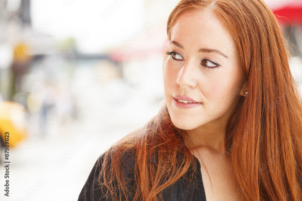 Attratcive young woman looks away. Attratcive young woman looks away.