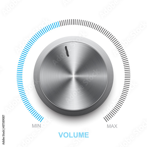 Vector volume control on a white background