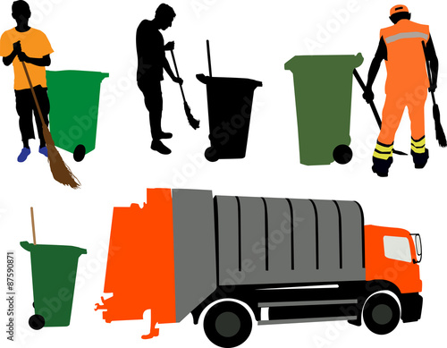 garbageman vector silhouette