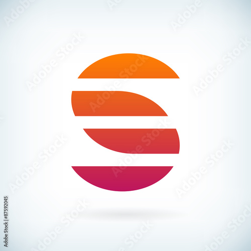 stripes letter S icon design element template Free Download stripes letter S icon design element template - GFXLoad