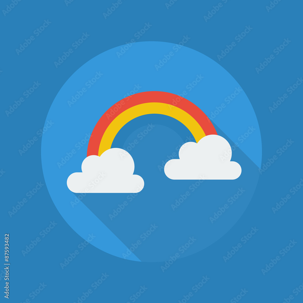 Weather Flat Icon. Rainbow