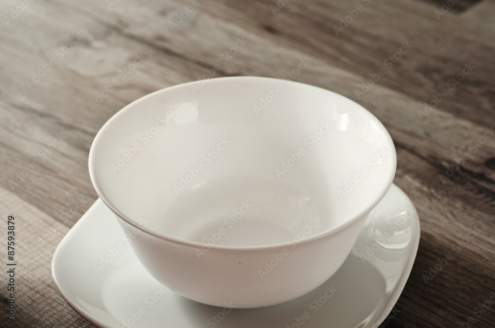 Fasting. empty plate and saucer Fasting. empty plate and saucer