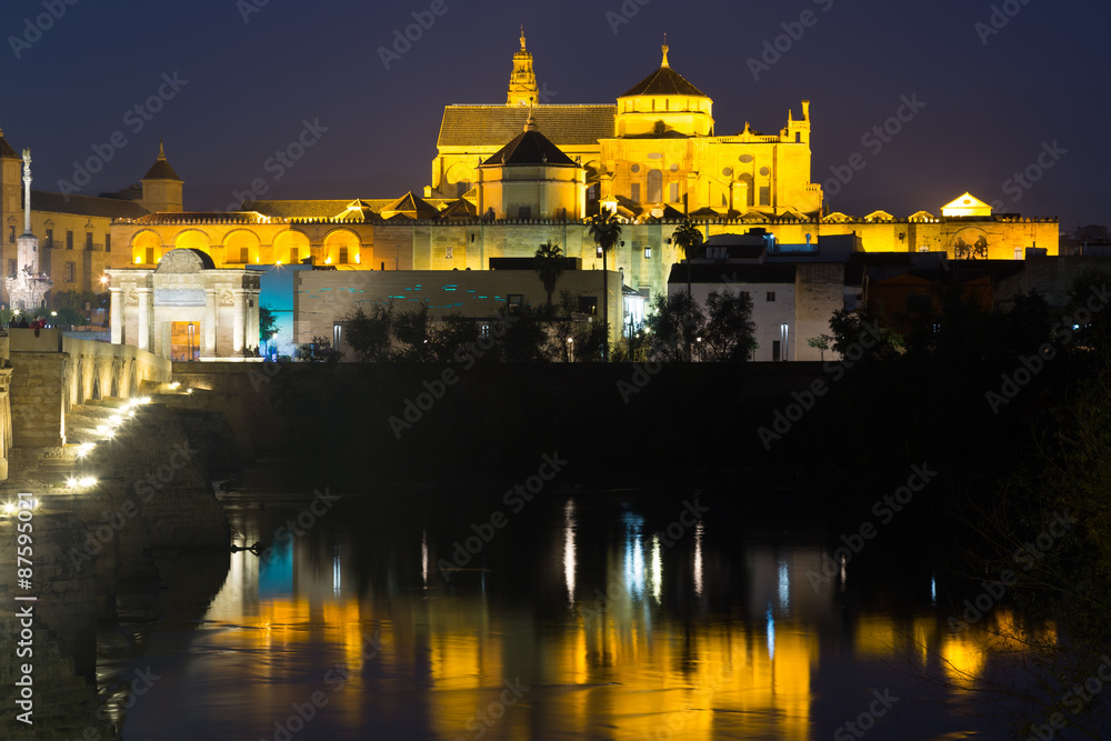  Mosque-cathedral of Cordoba in night