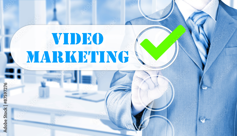 business man pressing checkbox Video Marketing business man pressing checkbox Video Marketing