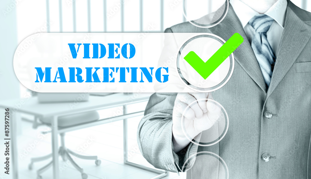 business man pressing checkbox Video Marketing business man pressing checkbox Video Marketing
