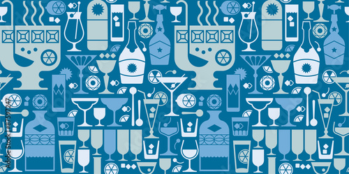 Background with cocktail silhouettes