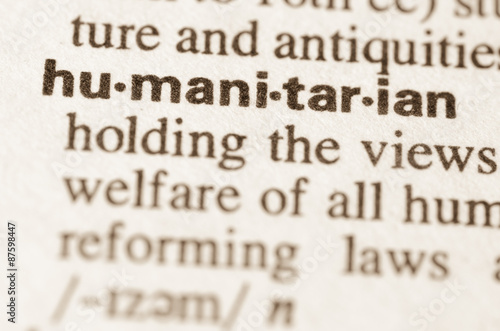 Dictionary definition of word humanitarian