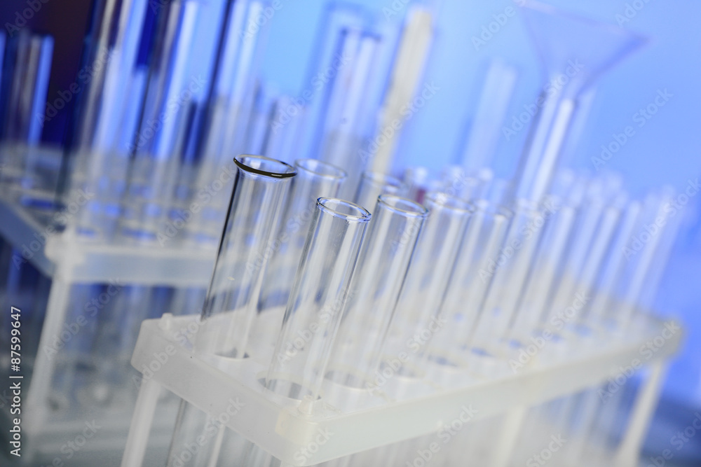 Test tubes in laboratory Test tubes in laboratory