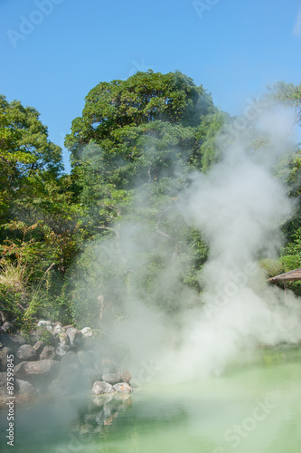 Hot Spring water boiling, Beppu, Oita, Japan © swasdee
