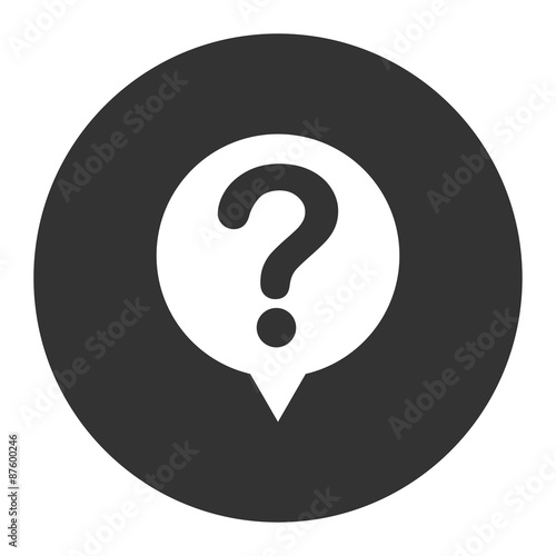 Status flat white and gray colors round button