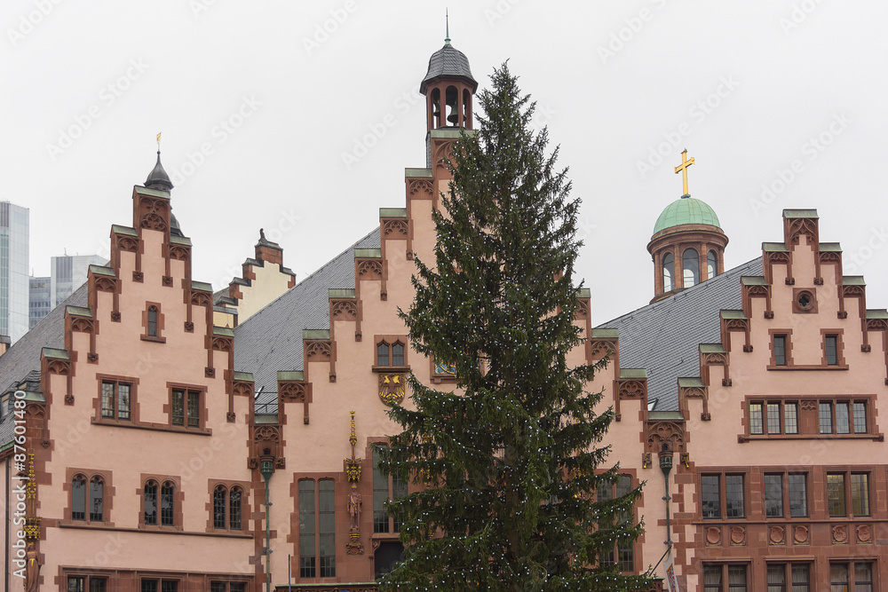 Obraz premium Romer - medieval building in Altstadt, Frankfurt am Main Germany