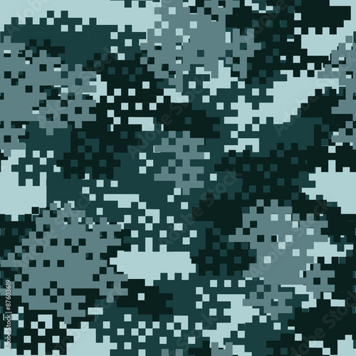 Camouflage seamless pattern.Can be used for background design, military textile. © fafarumba