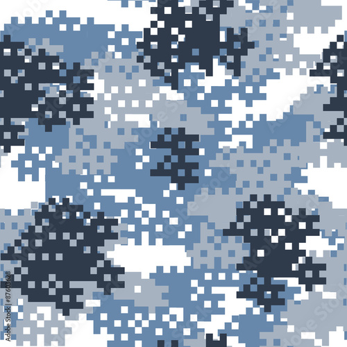 Camouflage seamless pattern.Can be used for background design  military textile.