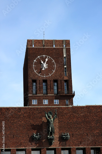 Canvas Print City Hall in Oslo, Norway