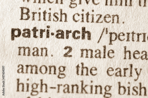 Dictionary definition of word patriarch
