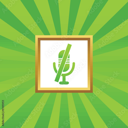 Muted microphone picture icon