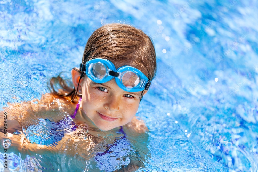 Naklejka premium Swim, lesson, sports.