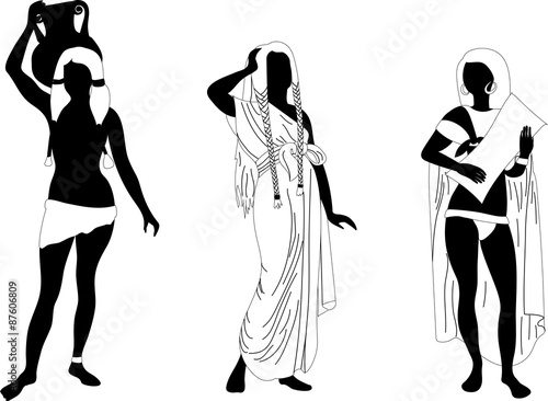 vector ancient Egyptians  