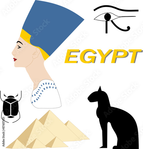vector symbols of Egypt 