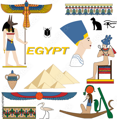 vector symbols of Egypt 