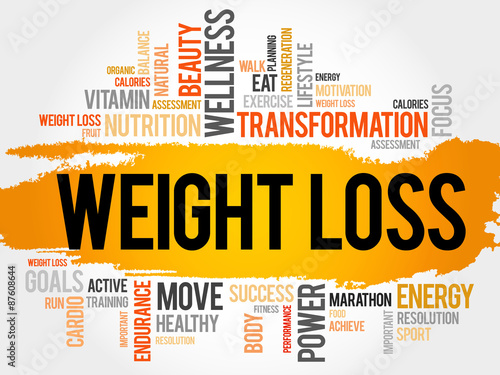 WEIGHT LOSS word cloud, fitness, sport, health concept