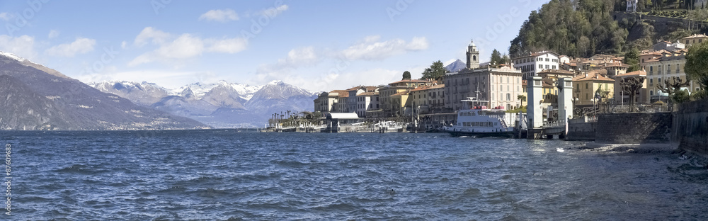 Dock of Bellagio with nineteenth-century historic homes.