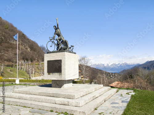 Monument in memory of cyclists Ghisallo photo