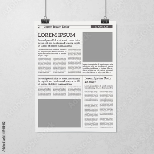 Hanging Newspaper Concept