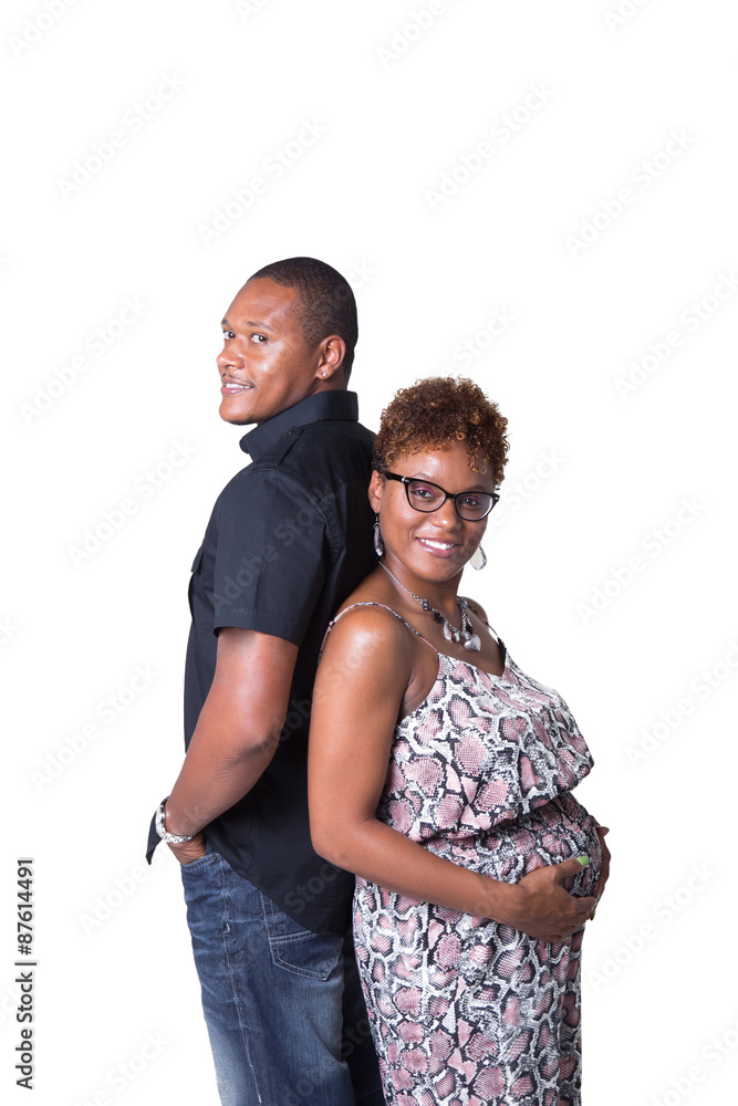 Portrait of a gorgeous African American couple isolated Portrait of a gorgeous African American couple isolated