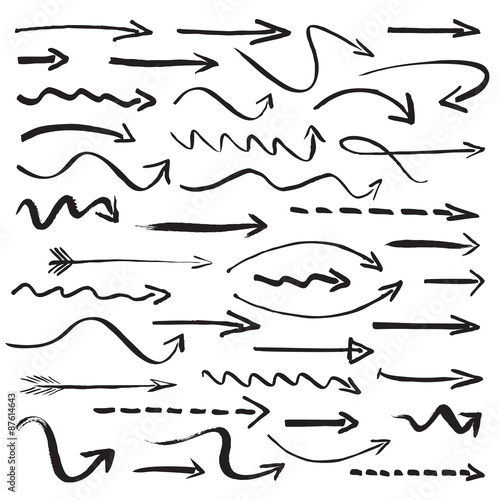 Collection of black vector arrows